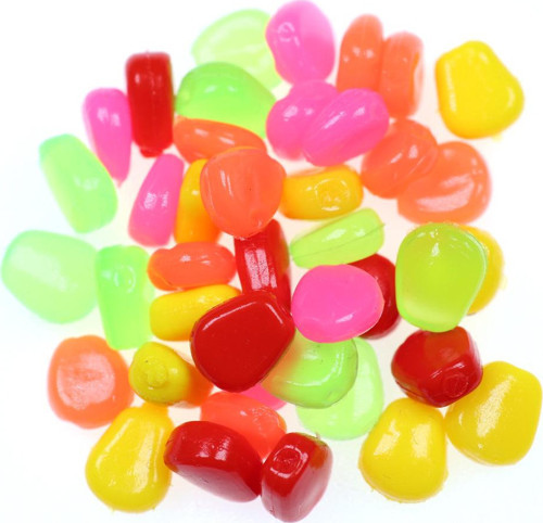 12 x 1 cm Silikon Yumuşak Renkli (6 Renk) Mısır Suni Balık Olta Yemi