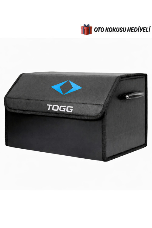 Togg Marka Logolu Oto Bagaj Organizer Çanta Oto Bagaj Çantası 2 Bölmeli Suni Deri
