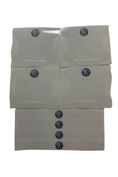 Volkswagen Marka Logolu Oto Kapı Kolu Çizik Önleyici Yapışkan 8'Li Set