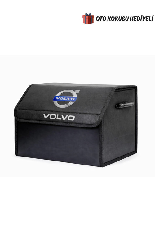 Volvo Marka Logolu Oto Bagaj Organizer Çanta Oto Bagaj Çantası 2 Bölmeli Suni Deri