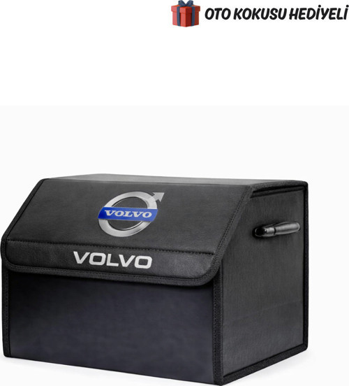 Volvo Marka Logolu Oto Bagaj Organizer Çanta Oto Bagaj Çantası 2 Bölmeli Suni Deri