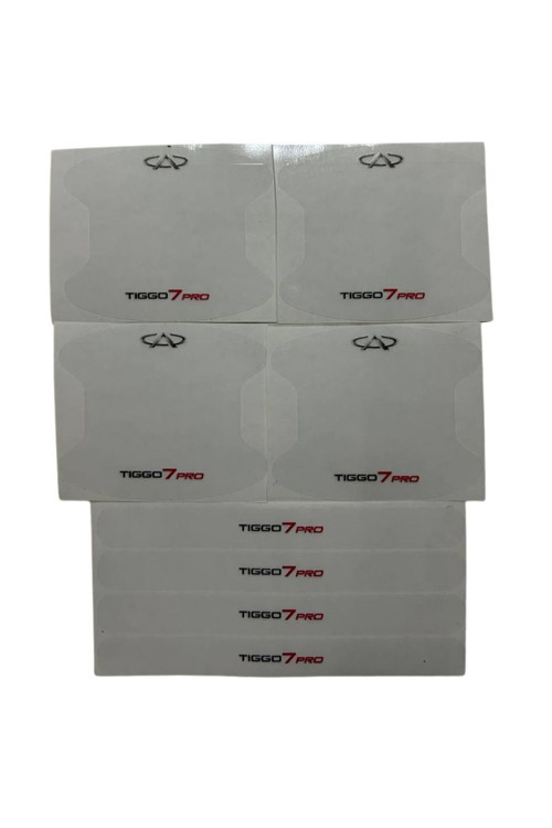 Chery Tiggo 7 Pro Uyumlu Marka Logolu Oto Kapı Kolu Çizik Önleyici Yapışkan 8'Li Set