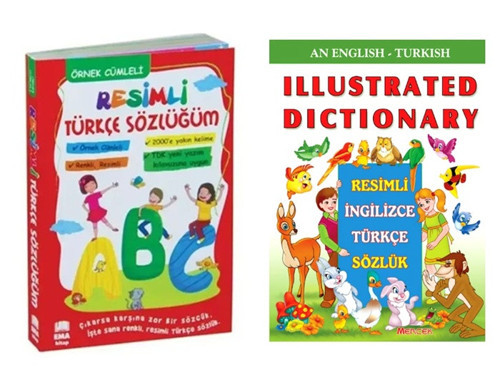 Resimli Türkçe Sözlük ve Resimli İngilizce Sözlük 2 li
