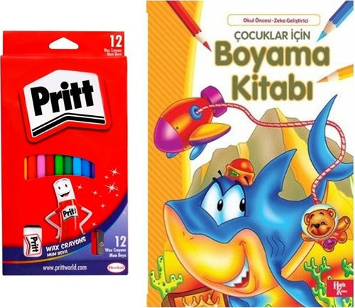 Silinebilir Mum Boya ve Boyama Kitabı 2 li set