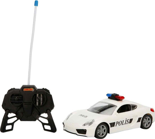 Suncon 1:20 Uzaktan Kumandalı Suncon Işıklı Polis Arabası 21 cm 33012 Beyaz Porce