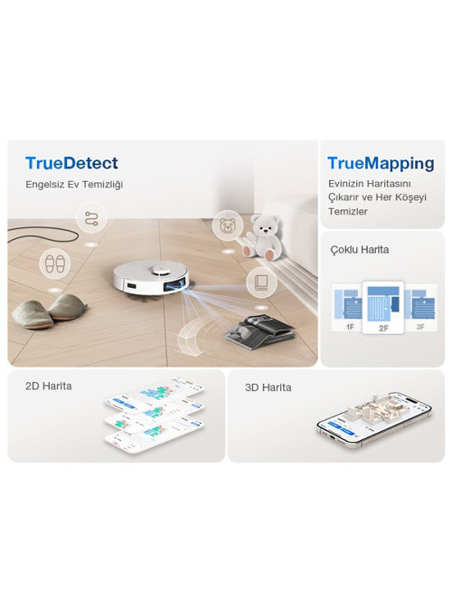 Deebot T30 Pro Omni Akıllı Robot Süpürge ve Paspas 11.000PA Emiş Gücü