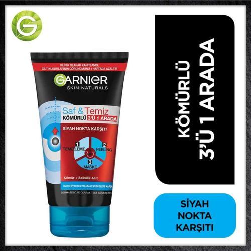 Saf & Temiz Siyah Nokta Karşıtı Kömürlü 3'ü 1 arada