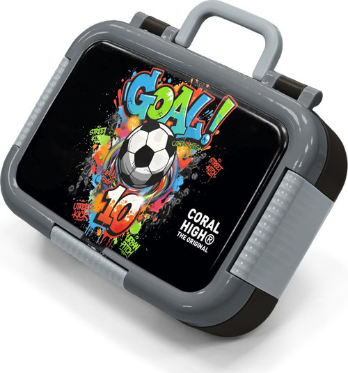 Kids Siyah Goal Desenli Paslanmaz Çelik Beslenme Kabı 39153