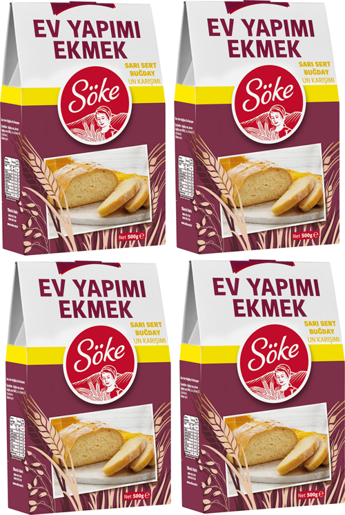 Sarı Sert Buğday Unu Karışımı 500 gr x 4 Adet