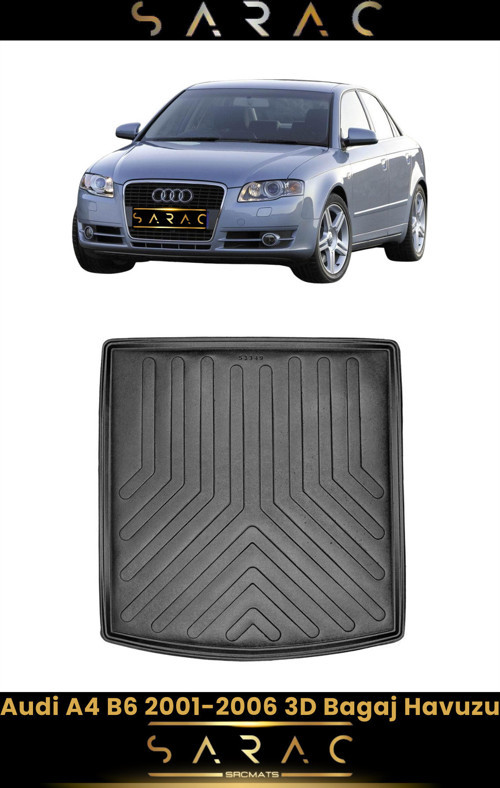 Audi A4 Sedan 2003 Model Araca Özel 3D Bagaj Havuzu