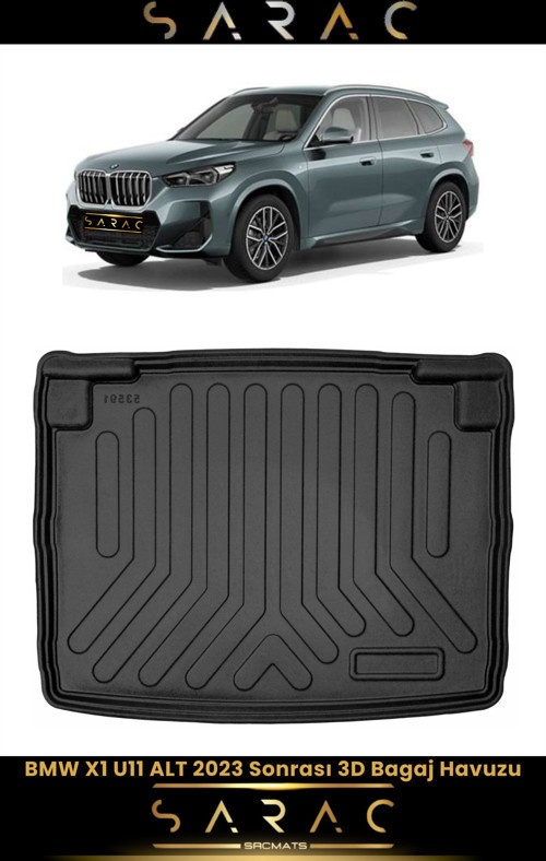 Bmw X1 U11 2023 Model Alt Kademe Araca Özel 3D Bagaj Havuzu