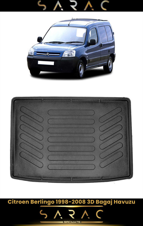 Citroen Berlingo 2001 Model Araca Özel 3D Bagaj Havuzu