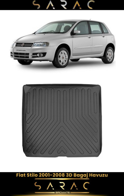 Fiat Stilo Stw 2004 Model Araca Özel 3D Bagaj Havuzu