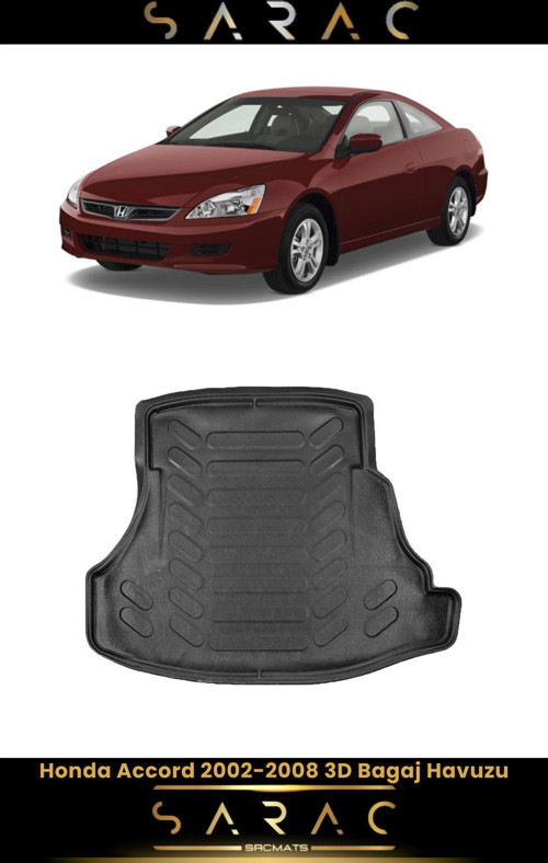 Honda Accord 2008 Model Araca Özel 3D Bagaj Havuzu