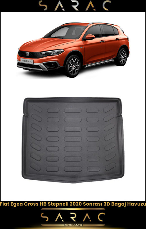 Fiat Egea Cross Hb 2021 Model Stepneli 3D Bagaj Havuzu