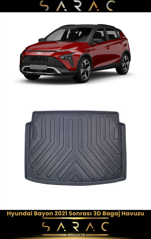 Hyundai Bayon 2023 Model Araca Özel 3D Bagaj Havuzu