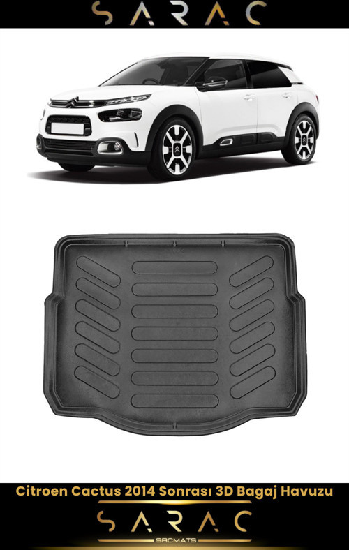 Citroen Cactus 2023 Model Araca Özel 3D Bagaj Havuzu