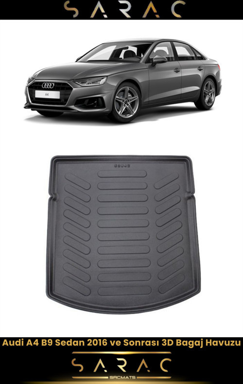 Audi A4 Sedan 2023 Model Araca Özel 3D Bagaj Havuzu