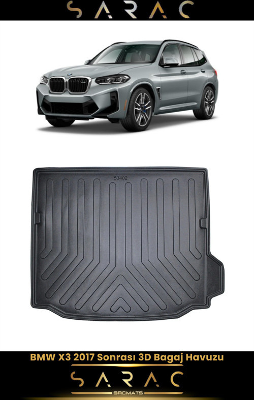 Bmw X3 2023 Model Araca Özel 3D Bagaj Havuzu