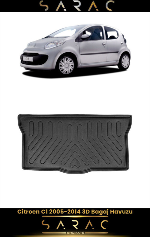 Citroen C1 2008 Model Araca Özel 3D Bagaj Havuzu