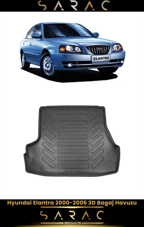 Hyundai Elantra 2005 Model Araca Özel 3D Bagaj Havuzu