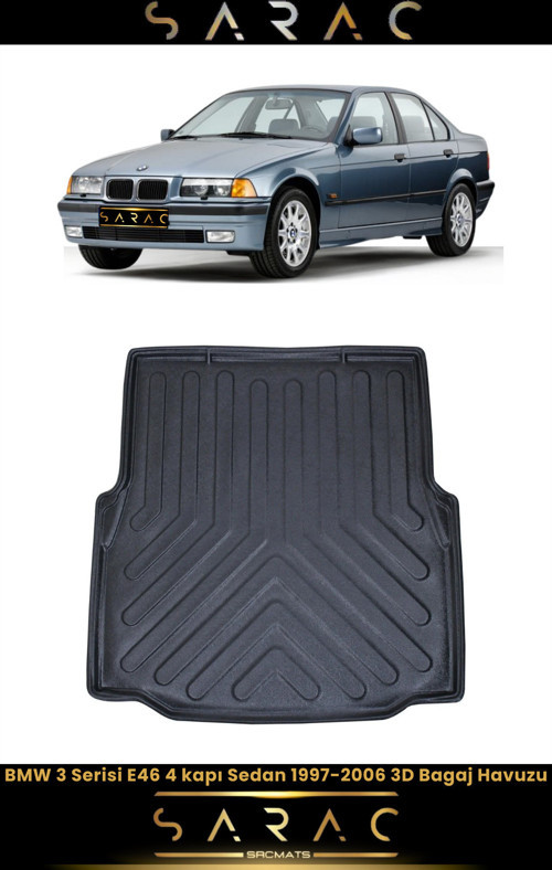 Bmw 3 Serisi E46 2000 Model Araca Özel 3D Bagaj Havuzu