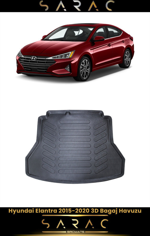 Hyundai Elantra 2016 Model Araca Özel 3D Bagaj Havuzu