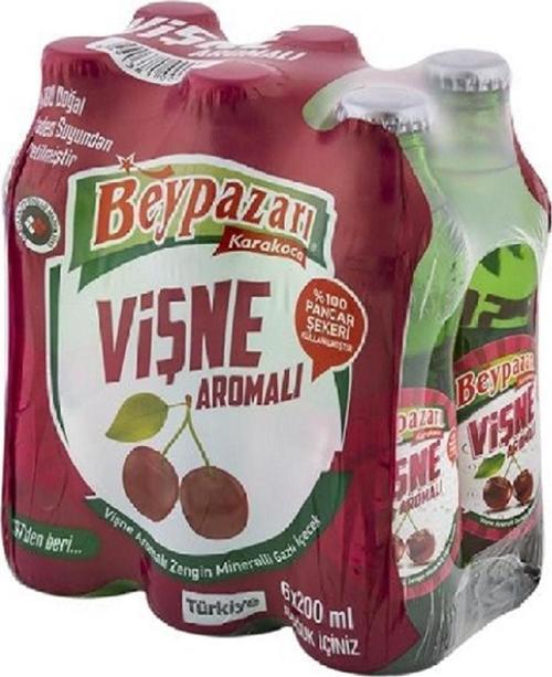 Vişne Aromalı Maden Suyu 200 ml 6'lı