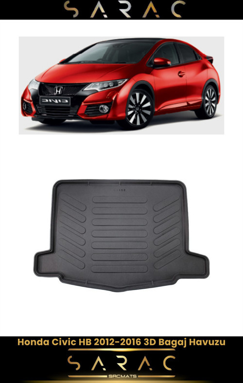 Honda Civic Hb 2013 Model Araca Özel 3D Bagaj Havuzu