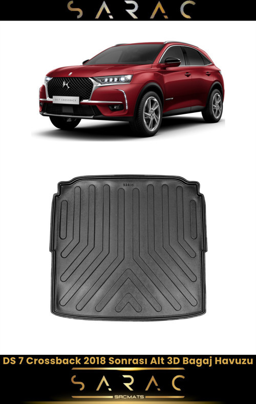 Ds Ds7 Crossback 2021 Model Cepsiz Alt Kademe Araca Özel 3D Bagaj Havuzu
