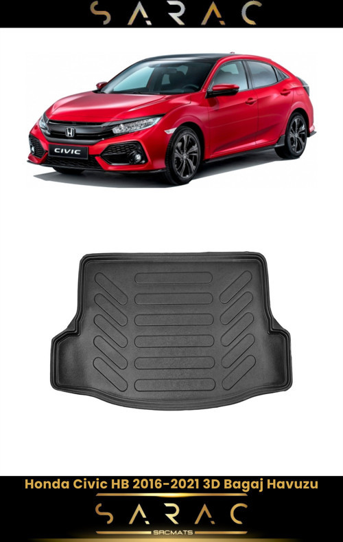 Honda Civic Hb 2018 Model Araca Özel 3D Bagaj Havuzu