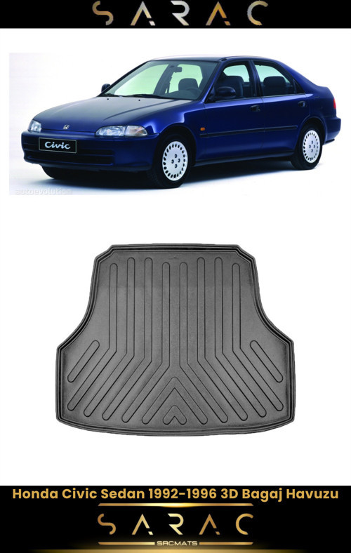 Honda Civic Sedan 1996 Model Araca Özel 3D Bagaj Havuzu