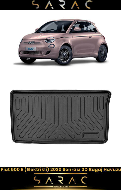 Fiat 500 Elektrikli 2020 Model Araca Özel 3D Bagaj Havuzu