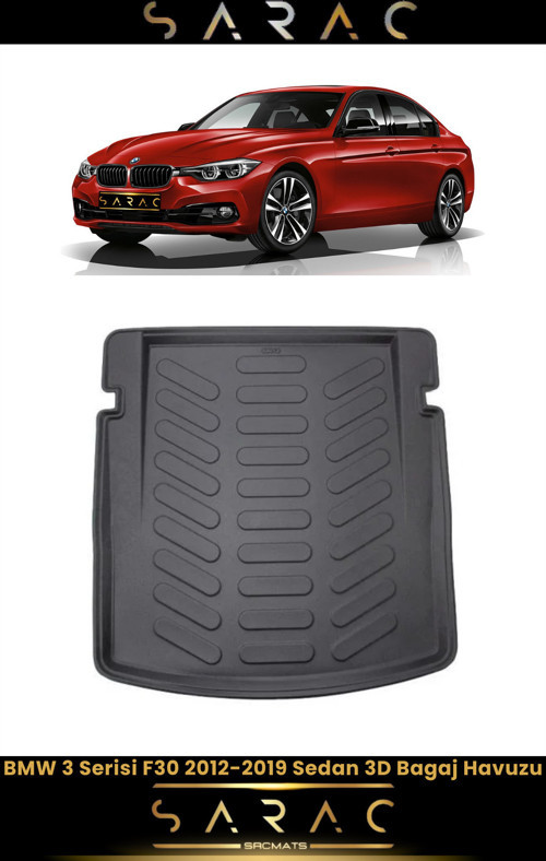Bmw 3 Serisi F30 Sedan 2014 Model Araca Özel 3D Bagaj Havuzu
