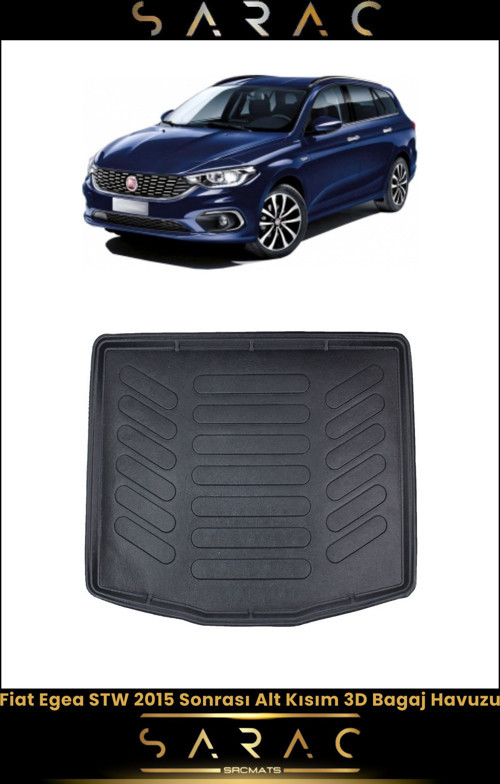 Fiat Egea Stw 2022 Model Alt Kademe Araca Özel 3D Bagaj Havuzu