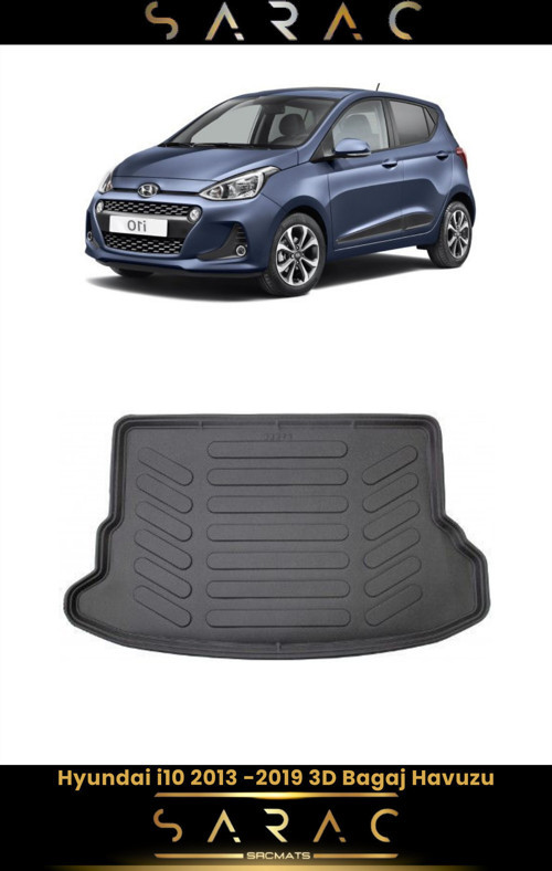 Hyundai I10 2018 Model Araca Özel 3D Bagaj Havuzu