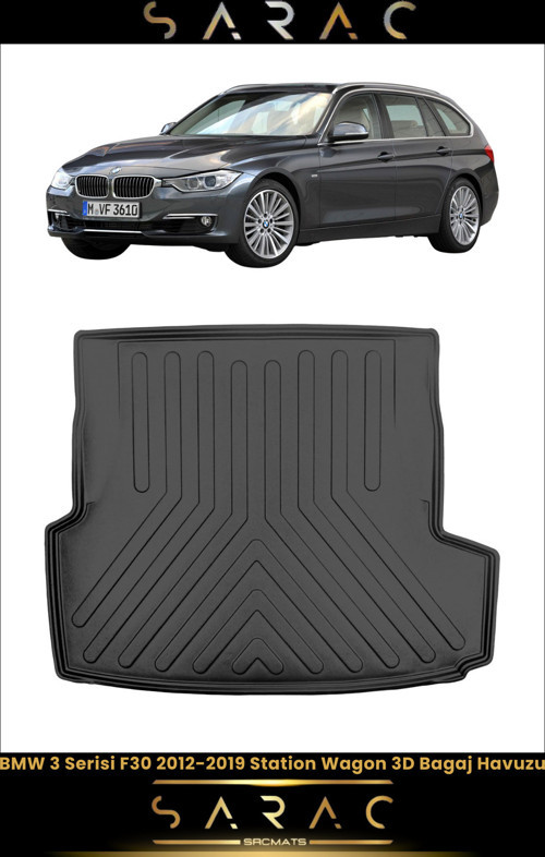 Bmw 3 Serisi F30 Stw 2016 Model Araca Özel 3D Bagaj Havuzu