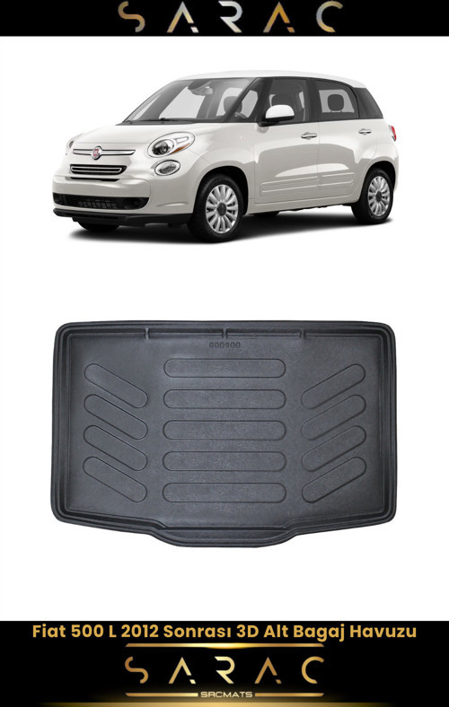 Fiat 500L 2021 Model Alt Kademe Araca Özel 3D Bagaj Havuzu