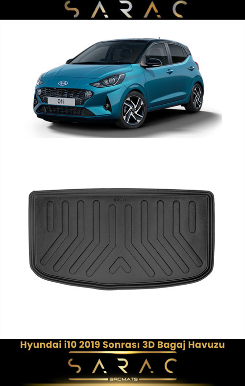 Hyundai I10 2022 Model Araca Özel 3D Bagaj Havuzu
