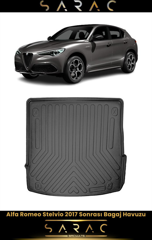 Alfa Romeo Stelvio 2022 Model Araca Özel 3D Bagaj Havuzu
