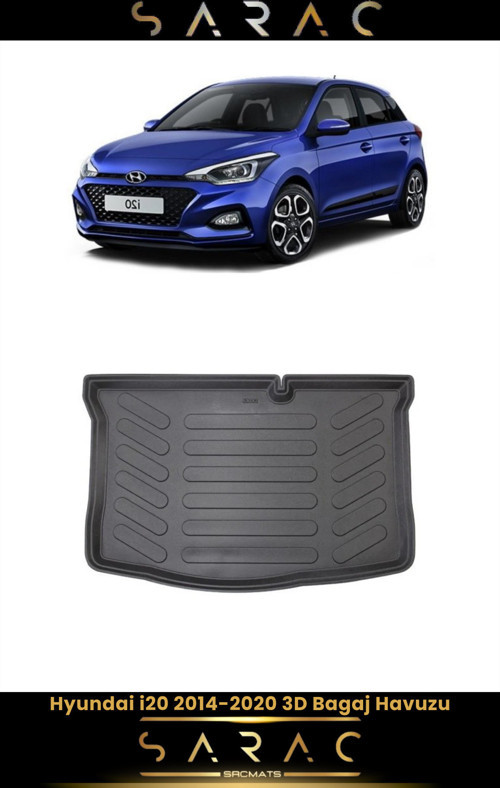 Hyundai I20 2020 Model Araca Özel 3D Bagaj Havuzu