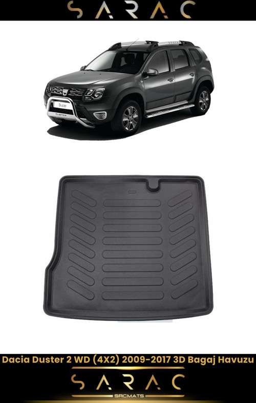 Dacia Duster 4X2 2011 Model Araca Özel 3D Bagaj Havuzu