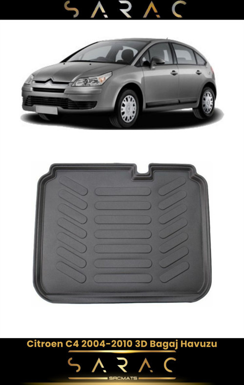 Citroen C4 2010 Model Araca Özel 3D Bagaj Havuzu