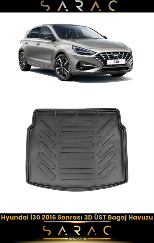 Hyundai I30 2019 Model Üst Kademe Araca Özel 3D Bagaj Havuzu