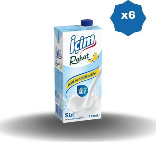 İÇİM LAKTOZSUZ SÜT 1 LT X 6 ADET
