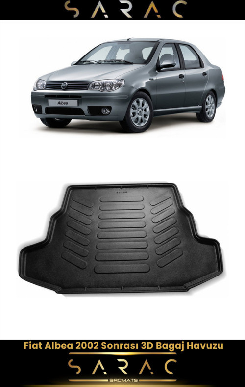 Fiat Albea 2017 Model Araca Özel 3D Bagaj Havuzu