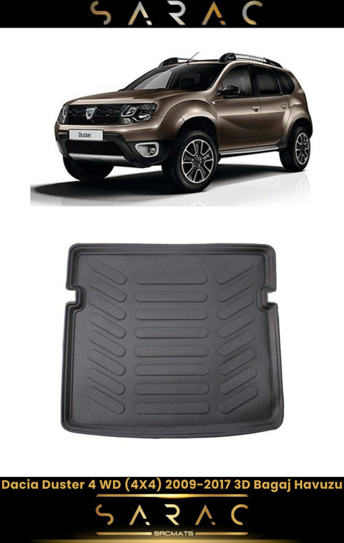 Dacia Duster 4X4 2009 Model Araca Özel 3D Bagaj Havuzu