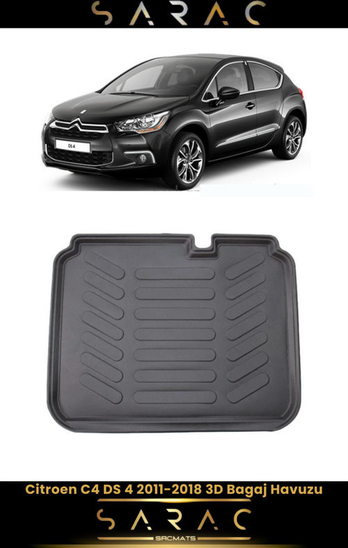 Citroen C4 Ds4/Ds 2014 Model Araca Özel 3D Bagaj Havuzu