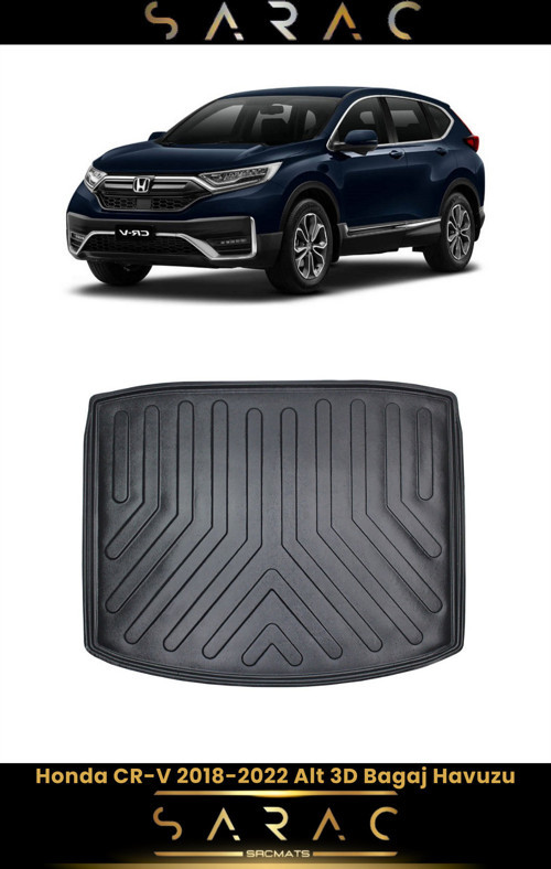 Honda Cr-V 2019 Model Alt Kademe Araca Özel 3D Bagaj Havuzu