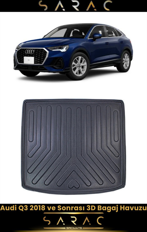 Audi Q3 2020 Model Araca Özel 3D Bagaj Havuzu